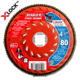 Diablo DCX045080X01F 4-1/2 in. 80-Grit Flap Disc for X-Lock and All Grinders