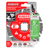 Diablo DDX050SET101C 5 in. Diamond Segmented Turbo Masonry Cut-Off with X-LOCK arbor