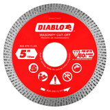 Diablo DMADC0500 5 in. Diamond Continuous Rim Cut-Off Discs for Masonry