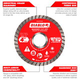 Diablo DMADST0500 5 in. Diamond Segmented Turbo Cut-Off Discs for Masonry