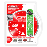 Diablo DMADS1000 10 in. Diamond Segmented Cut-Off Discs for Masonry