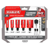 Diablo DHS09SGPCT 9 pc Carbide General Purpose Hole Saw Set