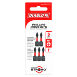 Diablo DPH11P5 1 in. #1 Phillips Drive Bits (5-Pack)