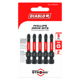 Diablo DPH32P5 2 in. #3 Phillips Drive Bits (5-Pack)