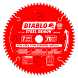 Diablo D0770FM 7 in. x 70 Tooth Steel Demon Carbide-Tipped Saw Blade for Metal (20mm Arbor)