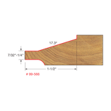 Freud 99-566 3-1/2" (Dia.) Raised Panel Bit w/Backcutters (Quadra-Cut)