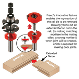 Freud 99-763 1-11/16" (Dia.) Premier Adjustable Rail & Stile Bit - Round Over Bead