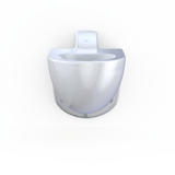 Toto Tornado Flush Commercial Flushometer Wall-Mounted Toilet, Elongated, Cotton White - CT728CUV#01