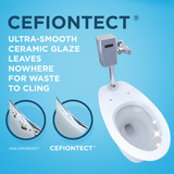 Toto Tornado Flush Commercial Flushometer Wall-Mounted Toilet With Cefiontect, Elongated, Cotton White - CT728CUVG#01