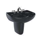 Toto Supreme Oval Wall-Mount Bathroom Sink And Shroud For 4 Inch Center Faucets, Ebony - LHT241.4#51