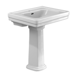 Toto Promenade 27-1/2" X 22-1/4" Rectangular Pedestal Bathroom Sink For Single Hole Faucets, Cotton White - LPT530N#01