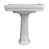 Toto Promenade 27-1/2" X 22-1/4" Rectangular Pedestal Bathroom Sink For 4 Inch Center Faucets, Cotton White - LPT530.4N#01