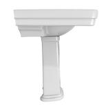 Toto Promenade 27-1/2" X 22-1/4" Rectangular Pedestal Bathroom Sink For 4 Inch Center Faucets, Cotton White - LPT530.4N#01