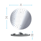 Toto G Series 2.5 GPM Single Spray 10 Inch Round Shower Head With Comfort Wave Technology - TBW07002U1#CP