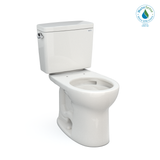 Toto Drake Two-Piece Round 1.28 GPF Universal Height Tornado Flush Toilet With Cefiontect, Colonial White - CST775CEFG#11