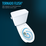 Toto Drake Two-Piece Round 1.28 GPF Universal Height Tornado Flush Toilet With Cefiontect, Colonial White - CST775CEFG#11