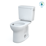 Toto Drake Two-Piece Round 1.28 GPF Universal Height Tornado Flush Toilet With Cefiontect, Cotton White - CST775CEFRG#01