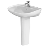 Toto Prominence Oval Basin Pedestal Bathroom Sink With Cefiontect For Single Hole Faucets, Colonial White - LPT242G#11