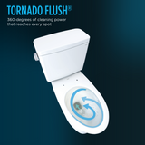 Toto Drake Two-Piece Round 1.28 GPF Universal Height Tornado Flush Toilet With Cefiontect, Bone - CST775CEFG#03