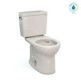 Toto Drake Two-Piece Round 1.28 GPF Universal Height Tornado Flush Toilet With Cefiontect, Sedona Beige - CST775CEFG#12