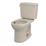 Toto Drake Two-Piece Round 1.6 GPF Universal Height Tornado Flush Toilet With Cefiontect, Bone - CST775CSFG#03