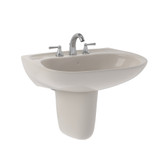 Toto Prominence Oval Wall-Mount Bathroom Sink With Cefiontect And Shroud For 4 Inch Center Faucets, Sedona Beige - LHT242.4G#12