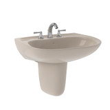Toto Prominence Oval Wall-Mount Bathroom Sink With Cefiontect And Shroud For 8 Inch Center Faucets, Bone - LHT242.8G#03