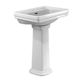 Toto Promenade Pedestal Rectangular 24" x 19-1/4" Bathroom Sink and Shroud for Single Hole Faucets in Cotton White