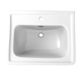 Toto Promenade Pedestal Rectangular 24" x 19-1/4" Bathroom Sink and Shroud for Single Hole Faucets in Cotton White