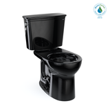 Toto Drake Transitional Two-Piece Round 1.28 GPF Universal Height Tornado Flush Toilet, Ebony - CST785CEF#51