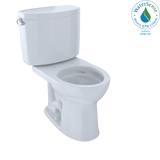 Toto Drake II Two-Piece Round 1.28 GPF Universal Height Toilet With Cefiontect, Cotton White - CST453CEFG#01