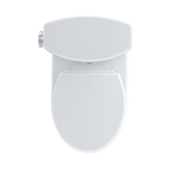 Toto Drake II Two-Piece Round 1.28 GPF Universal Height Toilet With Cefiontect, Cotton White - CST453CEFG#01