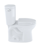 Toto Drake II Two-Piece Round 1.28 GPF Universal Height Toilet With Cefiontect And Right-Hand Trip Lever, Cotton White - CST453CEFRG#01