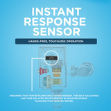 Toto Ecopower Touchless 1.28 GPF High-Efficiency Concealed Toilet Flushometer Valve For Top Spud With 14 X 12 Cover Plate, Stainless Steel - TET2LB32#SS