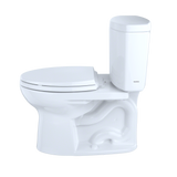 Toto Drake II Two-Piece Elongated 1.28 GPF Universal Height Toilet With Cefiontect And Right-Hand Trip Lever, Cotton White - CST454CEFRG#01