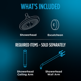 Toto G Series 2.5 GPM Single Spray 12 Inch Round Shower Head With Comfort Wave, Brushed Nickel - TBW07003U1#BN