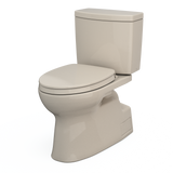 Toto Vespin II 1G Two Piece Elongated Auto Flush Washlet+ Ready Universal Height Toilet with CEFIONTECT 1.0 GPF with SS124 SoftClose Seat in Bone