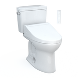 Toto Drake Washlet+ Two-Piece Elongated 1.6 GPF Tornado Flush Toilet With C5 Bidet Seat, Cotton White - MW7763084CSG#01