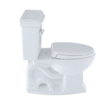 Toto Clayton Two Piece Elongated Universal Height Toilet 1.28 GPF Less Seat in Cotton White