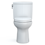 Toto Drake II 1G Two-Piece Elongated 1.0 GPF Universal Height Toilet With Cefiontect And SS124 Softclose Seat, Washlet+ Ready, Cotton White - MS454124CUFG#01