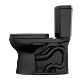 Toto Drake II Two-Piece Elongated 1.28 GPF Universal Height Toilet With SS124 Softclose Seat, Washlet+ Ready, Ebony - MS454124CEF#51