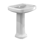 Toto Guinevere 24-3/8" X 19-7/8" Rectangular Pedestal Bathroom Sink For 8 Inch Center Faucets, Cotton White - LPT972.8#01