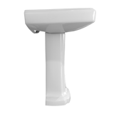 Toto Guinevere Pedestal Rectangular Bathroom Sink and Shroud for 8 Inch Center Faucets in Cotton White