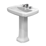 Toto Guinevere 27-1/8" X 19-7/8" Rectangular Pedestal Bathroom Sink For 8 Inch Center Faucets, Cotton White - LPT970.8#01