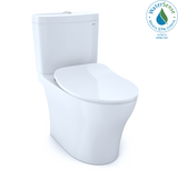 Toto Aquia IV Two-Piece Elongated Dual Flush 1.28 And 0.9 GPF Toilet With Cefiontect And Softclose Seat, Washlet+ Ready, Cotton White - MS446234CEMGN#01