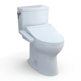 Toto Washlet+ Drake II 1G Two-Piece Elongated 1.0 GPF Toilet And Washlet+ C2 Bidet Seat, Cotton White - MW4543074CUFG#01