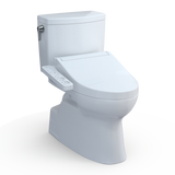Toto Washlet+ Vespin II 1G Two-Piece Elongated 1.0 GPF Toilet And Washlet+ C2 Bidet Seat, Cotton White - MW4743074CUFG#01