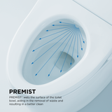 Toto Washlet+ Ultramax II One-Piece Elongated 1.28 GPF Toilet And Washlet+ C2 Bidet Seat, Cotton White - MW6043074CEFG#01