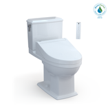 Toto Washlet+ Connelly Two-Piece Elongated Dual Flush 1.28 And 0.9 GPF Toilet And Washlet C5 Bidet Seat, Cotton White - MW4943084CEMFG#01