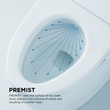 Toto Washlet+ Supreme II One-Piece Elongated 1.28 GPF Toilet And Washlet+ C5 Bidet Seat, Cotton White - MW6343084CEFG#01